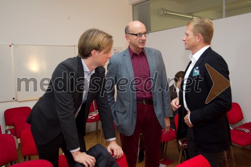 Dr. Damijan Habernik, gospodarski oddelek veleposlaništva Republike Avstrije; Heinz Slesak, generalni direktor Porsche Slovenija d.o.o.; dr. Peter Hasslacher, direktor Advantage Austria