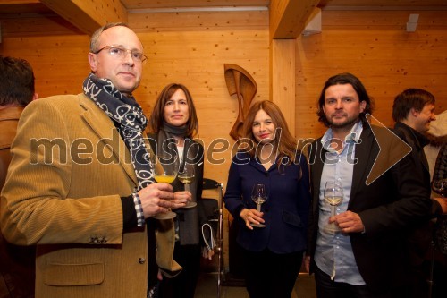 Aleš Vrhovec, arhitekt; Vanja Gregorc, arhitektka; Karmen, soprog Peter Sotošek Štular, ravnatelj SNG Opera in balet Ljubljana