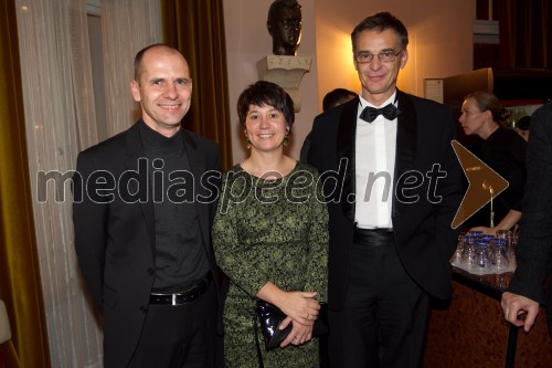 Dr. Uroš Grilc, minister za kulturo; ; Nina Peče Grilc, direktorica 
Kinodvora; Igor Samobor, direktor Drame