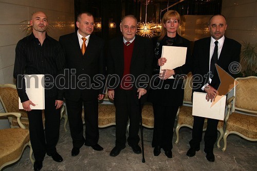 Sergiu Moga, baletnik in dobitnik Glazerjeve listine na področju kulture, Franc Kangler, mariborski župan, Žarko Petan, pisatelj in režiser, dobitnik Glazerjeve nagrade za življenjsko delo, Janja Vidmar, pisateljica in dobitnica Glazerjeve listine na področju kulture in Peter Boštjančič, igralec in dobitnik Glazerjeve listine na področju kulture