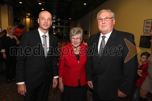 Tomaž Polak, ravnatelj Glasbene šole Gornja Radgona; Peter Cvetkovič; soproga Katarina Cvetkovič