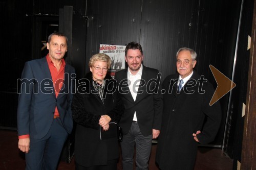 Danilo Rošker, direktor SNG Maribor; Alojzija Čas; Diego de Brea, režiser; Rudi Moge