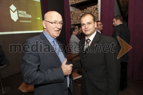 Vlado Podhostnik, Rotary Club Maribor; Dean Fras, predsednik Rotaract Cluba Maribor