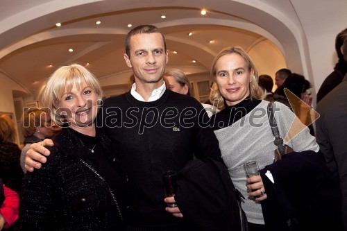 Sonja Poljanšek - Škrabec, lastnica Welness centra Sunny; Aleksander Čeferin, odvetnik; Barbara Čeferin, fotografinja, galeristka