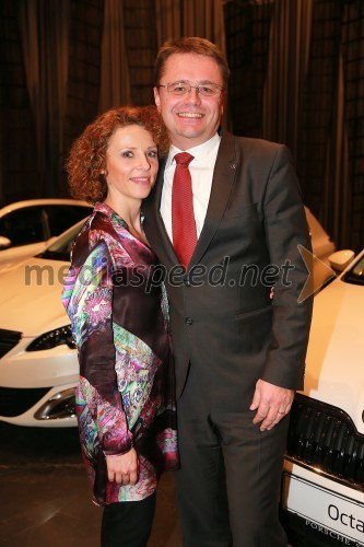 Simona Podlipny, marketing Porsche Slovenija d.o.o.;; Petr Podlipny, direktor znamke Škoda pri Porsche Slovenija d.o.o.