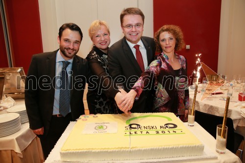 Danilo Ferjančič, generalni direktor Porsche Slovenija d.o.o.; Sabrina Pečelin, vodja odnosov z javnostmi pri Porsche Slovenija d.o.o.; Petr Podlipny, direktor znamke Škoda pri Porsche Slovenija d.o.o.; Simona Podlipny, marketing Porsche Slovenija d.o.o.