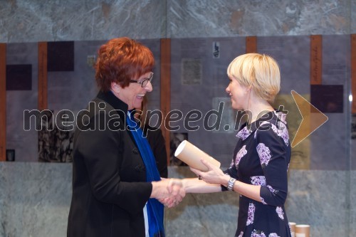 Marija Volčjak, nominiranka za Slovenko leta 2013; Polonca Komar, podpredsednica DZ