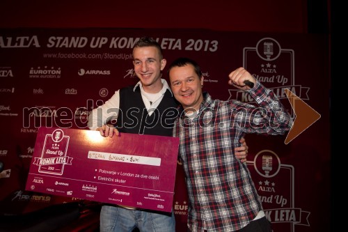 Štefan Šumanac-Šumi, stand up komik leta 2013; Andrej Težak Tešky, stand up komik