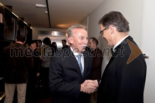 Dr. France Arhar, direktor Združenja bank Slovenije, predsednik nadzornega sveta NLB; Igor Samobor, direktor Drame