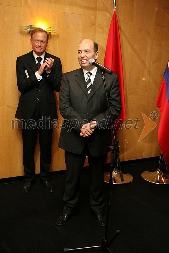 Janez Škrabec, podjetnik in Omar Zniber, veleposlanik kraljevine Maroko na Dunaju