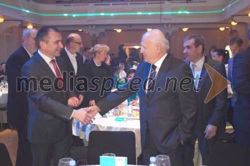 Janko Veber, predsednik državnega zbora RS; Janez Kocijančič, predsednik OKS