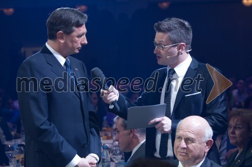 Borut Pahor, predsednik Republike Slovenije; Saša Jerkovič, voditelj