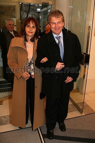 Davorin Kračun, nekdanji slovenski veleposlanik v ZDA z ženo Andrejo