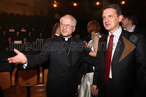 msgr. Andrej Glavan, škof in Igor Savič, vodja kabineta predsednika GZS