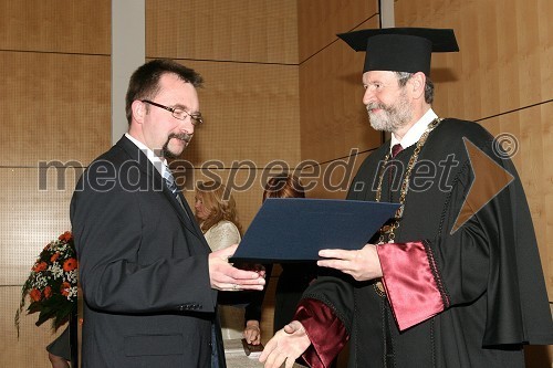 Dr. Marko Podberšič in dr. Ivan Rozman, rektor Univerze v Mariboru