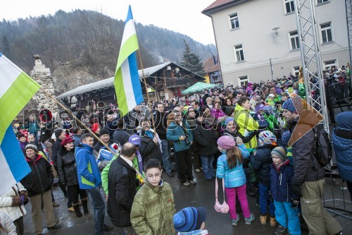 Sprejem Tine Maze v Črni na Koroškem