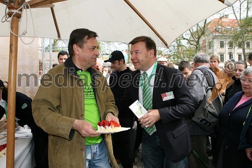 Zoran Jankovič, župan Ljubljane in Hermann Ircher, direktor družbe Marche gostinstvo