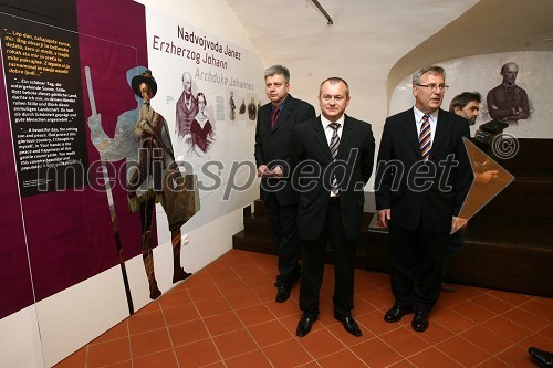 Andrej Verlič, mariborski podžupan, Franc Kangler, mariborski župan in Milan Razdevšek, direktor Zavoda za turizem Maribor