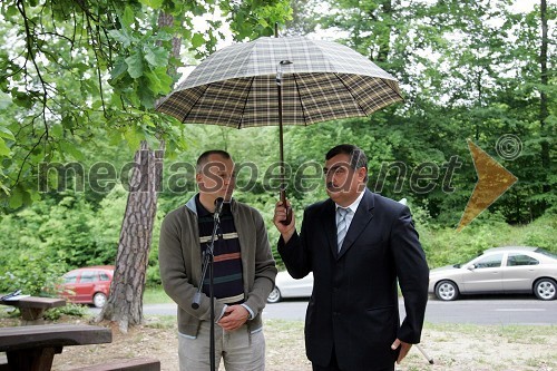 Franc Kangler, mariborski župan in Stanko Gregorec, župan občine Kobilje