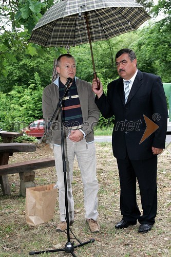 Franc Kangler, mariborski župan in Stanko Gregorec, župan občine Kobilje