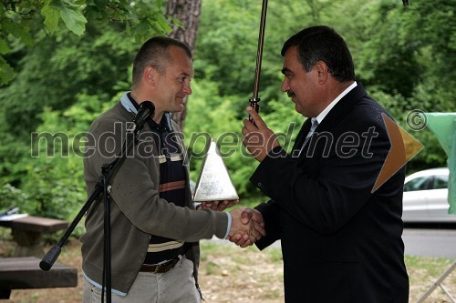 Franc Kangler, mariborski župan in Stanko Gregorec, župan občine Kobilje