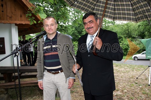 Franc Kangler, mariborski župan in Stanko Gregorec, župan občine Kobilje