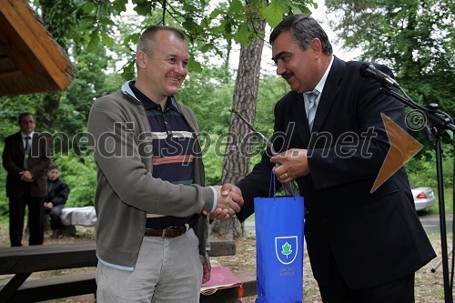 Franc Kangler, mariborski župan in Stanko Gregorec, župan občine Kobilje