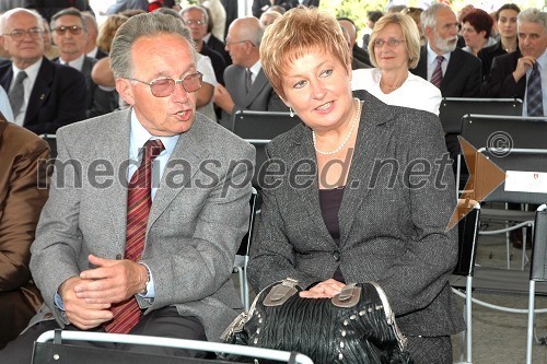 Marjan Rožič, nekdanji predsednik TZS in Danica Simšič, nekdanja ljubljanska županja
