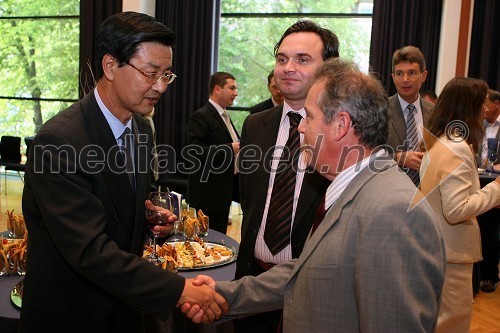 Fuyan Wang, kitajski ambasador, Zijad Bečirovič, Igines org., in ...