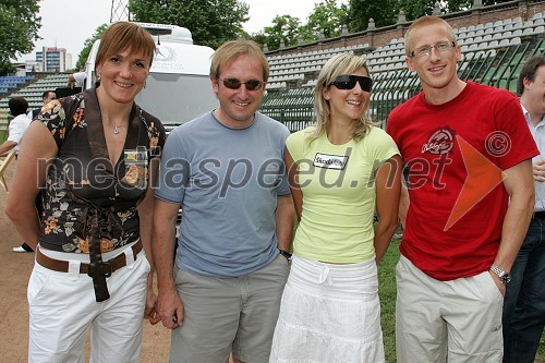 Petra Majdič, smučarska tekačica, Bojan Križaj, direktor aplskega smučarskega sklada, Alenka Bikar, atletinja in Matic Osovnikar, atlet