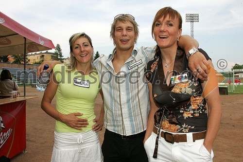 Alenka Bikar, atletinja, Sašo Jereb, judoist in Petra Majdič, smučarska tekačica