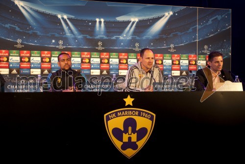 Trening in novinarska konferenca NK Maribor pred prvo tekmo v Ligi prvakov