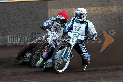 Jason Crump (Avstralija) in Bjarne Pedersen (Danska)