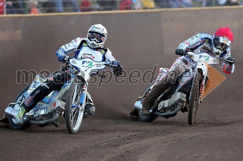 Jason Crump (Avstralija) in Bjarne Pedersen (Danska)