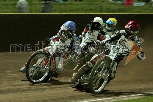 Jason Crump (Avstralija), Grzegorz Walasek (Poljska), Matej Ferjan (Slovenija) in Jesper B.Jensen (Danska)