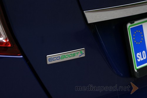 Ford Fiesta 1.0 EcoBoost Powershift Titanium X, napis ki oznanja naravo motorja