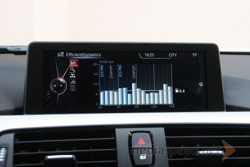 BMW 318d Touring SportLine, Efficient Dynamics sistem za izbiro načina vožnje in spremljanje porabe goriva