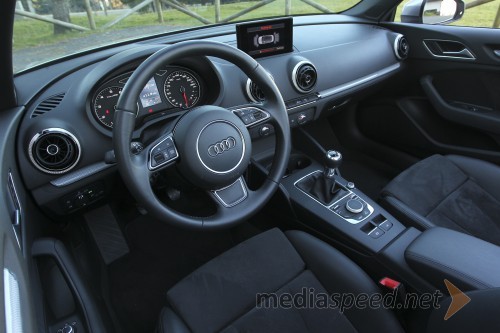 Audi A3 Cabriolet 1.4 TFSI Ambition, notranjost kot v ostalih modelih A3