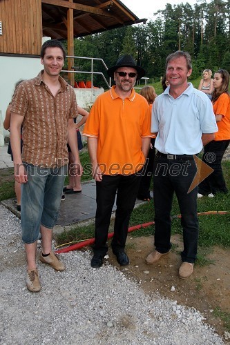 Stipe Jerič, urednik RTS, Vili Rezman, župan Ruš in Vlado Pepelnik, podžupan Ruš