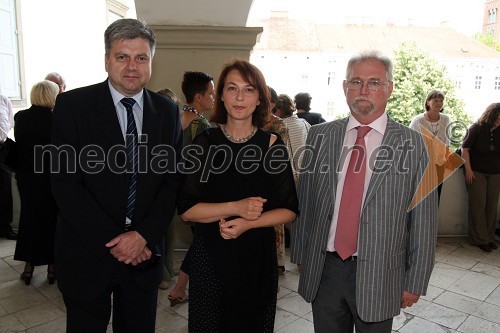 Andrej Verlič, mariborski podžupan, Mirjana Koren, direktorica Pokrajinskega muzeja Maribor in Branko Spevec, direktor Gradskega muzeja Varaždin