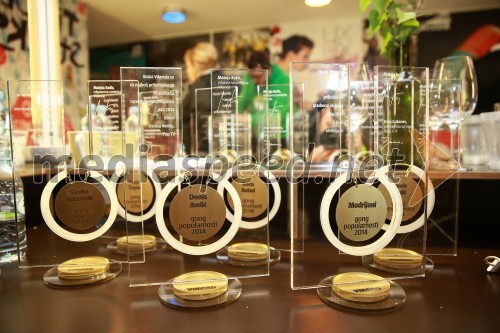 Vikendovi Gongi popularnosti, podelitev 2014 - nagrade