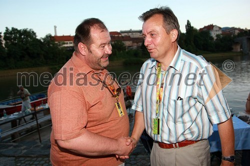 Aleš Hauc, generalni direktor Pošte Slovenije in Anton Guzej, generalni direktor RTV Slovenija