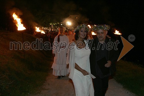 Miša Molk in Feri Lainšček, dobitnik kresnika 2007 in pisatelj