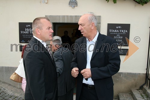 Franc Kangler, mariborski župan in Janez Ujčič, RTS