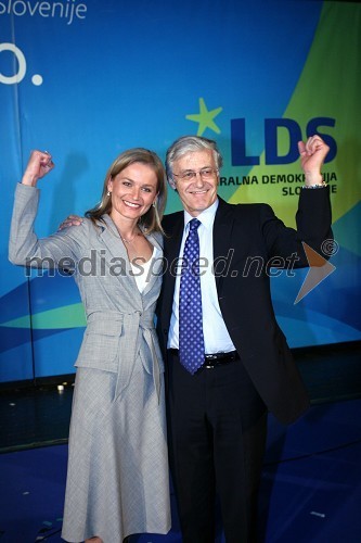 Katarina Kresal, predsednica LDS in dr. Slavko Ziherl, podpredsednik LDS