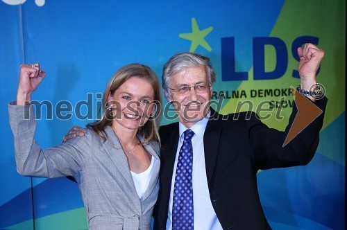 Katarina Kresal, predsednica LDS in dr. Slavko Ziherl, podpredsednik LDS