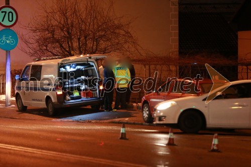 Kraj nesreče, policija in očividci