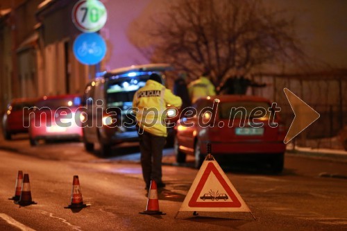 Kraj nesreče, policija in očividci