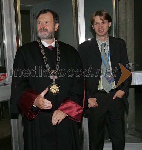 Dr. Ivan Rozman, rektor Univerze v Mariboru in Mitja Kotnik, vodja kabinata rektorja
