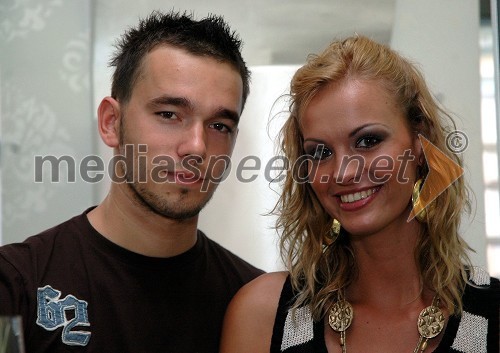 Tjaša Kokalj, miss Universe Slovenije 2007 in njen fant Klemen Jerala